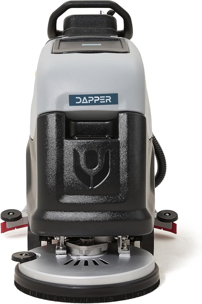 Battery Powered Walk-Behind Floor Scrubber Polisher Machine, 20" Cleaning Path, 14.5/17 Gal Tanks, Brush Speed 200RPM, 4Hr Runtime, Includes 2 Brushes & 3 Scouring Pads – 2-Year Warranty