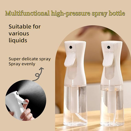 2 Pack Continuous Spray Bottles - Ultra Fine Mist Sprayer | 6.8 OZ Water Spray Bottle for Hair, Cleaning, Plants, Pets, Salons
