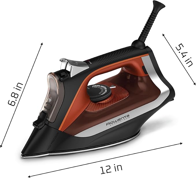 Rowenta Access Steam Iron, Clothes Iron with Steamer, Vertical Steaming, Maximum Steam Distribution, Anti-Drip Protection, Red