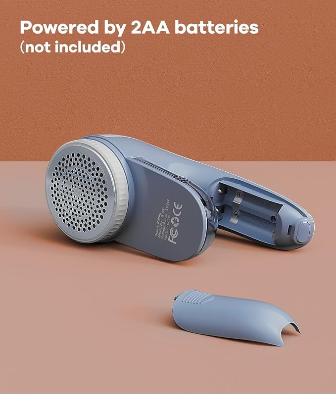 Ruidla Lint Remover, Fabric Shaver for Clothes and Furniture | Sweater Shaver with 6-Leaf Blades & Safety Lock, Lint Shaver Fabric Shaver 4 Times Efficiency to Remove Pilling(Blue)
