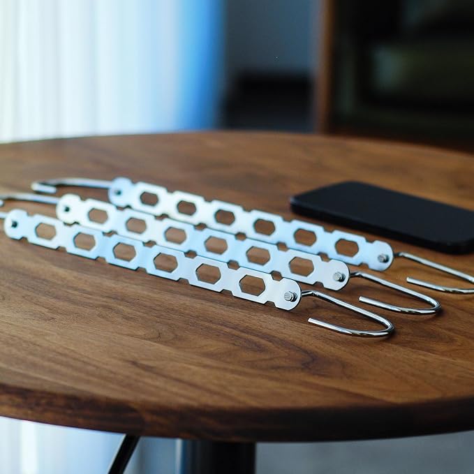 Metal Space Saving Hangers for Clothes, Collapsible Hanger Organizer 10Pack | Heavy Duty, Durable Material