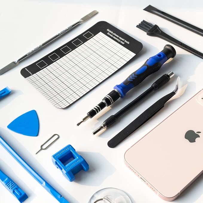 142 IN 1 Professional Computer Repair Tool Kit, Precision Screwdriver Set with 120 Bits Magnetic Repair Tool Kit for iPhone, MacBook, Computer, Laptop, PC, Tablet, PS4, Game Console, and Others | 120 Bits Magnetic Repair Tool Kit for iPhone,MacBook,Com...