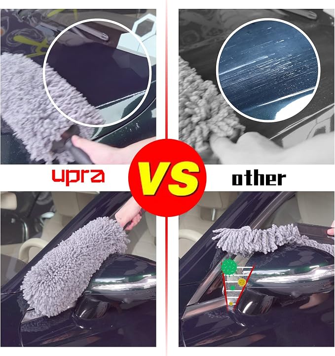 upra Ultimate Car Duster Kit,Best Microfiber Multipurpose Duster,Interior &Exterior Cleaning Tools,Dashboard Detailing Brush,Scratch Lint Free,Pollen Removing,extendable Handle,Tuck,SUV,RV,Set of 4