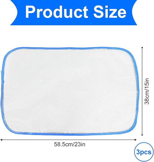 3pcs Pressing Cloth for Ironing, Heat Resistant Polyester Mesh Iron Protector for Clothes Prevents Scorch Marks & Iron Damage Insulation Pad Easy Ironing & Sewing (Random Color)
