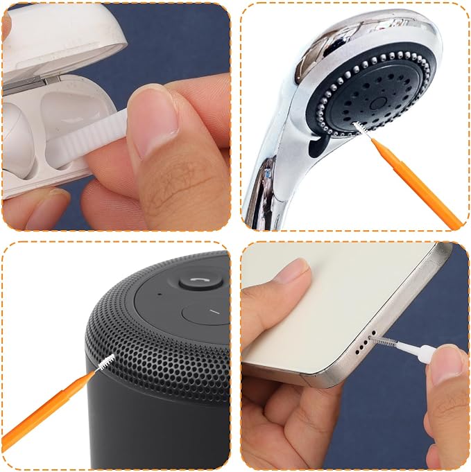 70pcs Shower Head Cleaner Tools, Multi-Size Cleaning Brushes & Picks for Anti-Clogging 2 Styles Unclogging Tiny Nozzle Openings & Small Gap Cleaner for Bathroom Showerhead Maintenance