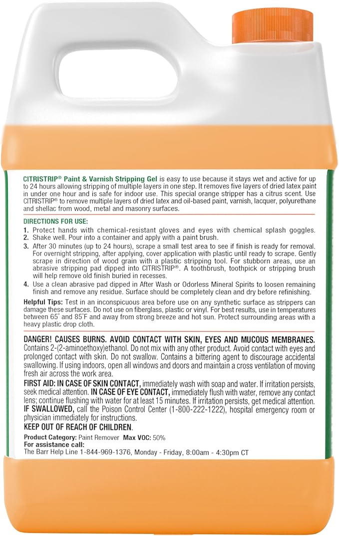 Citristrip® Stripping Gel, Citrus Stripper Paint Remover, 40 oz