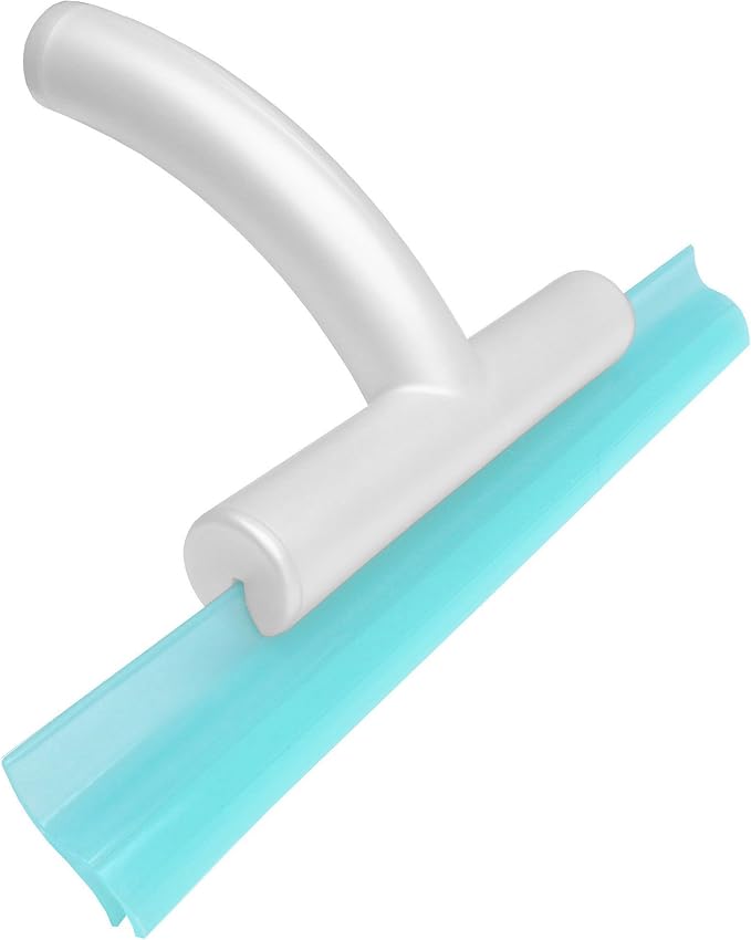 Clerét iDO 12" All-Purpose Squeegee for Shower, Bathroom, Window, Car with Replaceable Dual Edge Aqua Blade Made in the USA