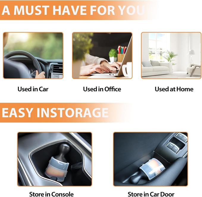 2PCS Car Detailing Brush Car Cleaning Brush Interior, Soft Bristle Dusting Brush Car Interior Cleaning Tool Car Dash Duster Brush for Dashboard, Leather, Air Vents, Computer, Keyboard(with Cap)