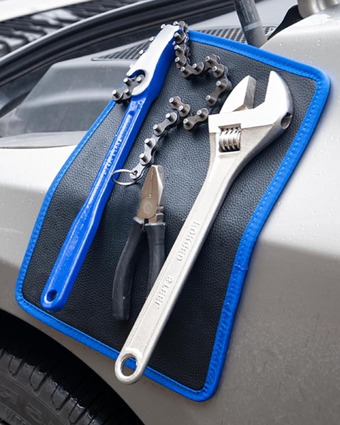 Magnetic Tool Mat - 40 LBS Heavy Duty Magnetic Parts Holder with PVC Protection Layer, 12-5/8" x 9-5/8" Non-Slip Tool Organizer for Garage, Workshop & Auto Repair