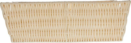 Whitmor Rattique Shelf Tote, 13"D x 15"W x 5"H, Latte