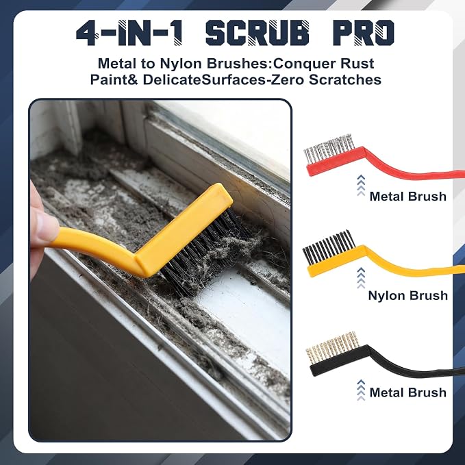 23 Pcs Window Track Cleaner Tools Set, Window Groove Cleaning Brush Kit for Sliding Door, Sill, Tile Lines, Shutter, Car Vents, Keyboard, Air Conditioner