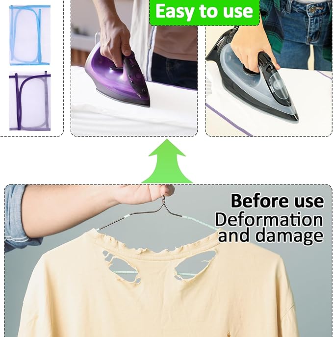 2 Pack Ironing Scorch Mesh Cloth Protective, Cloth Scorch-Saving Ironing Protector Insulation Pad, Ironing Cloth to Protect Clothes, Ironing Pad for Sewing and Ironing Fabric Protector Tool