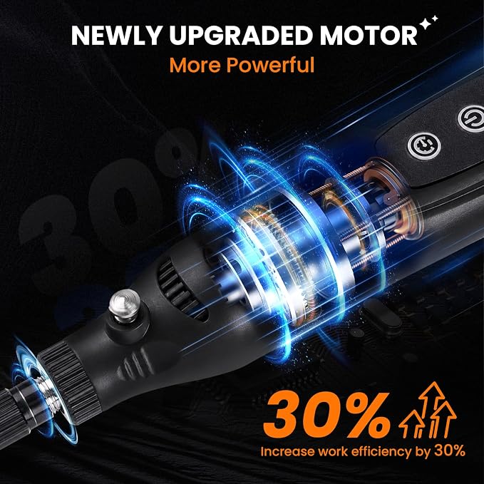 HARDELL Mini Cordless Rotary Tool, 4V 5-Speed Portable Rotary Tool with 43 Accessories, Type-C Charging DIY Craft Tool for Sanding,Carving, Polishing, Jewelry,3D Priting