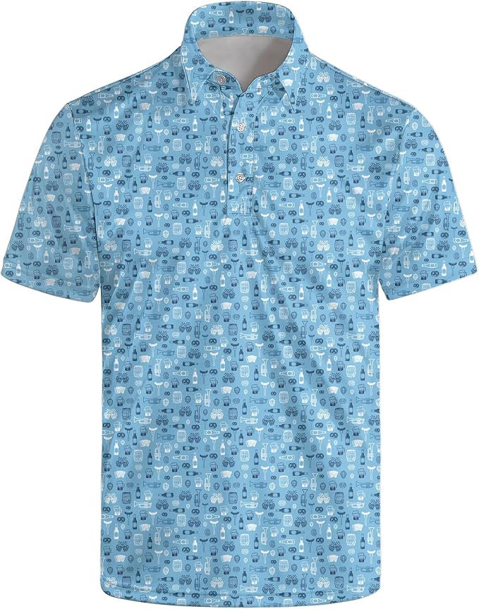 Polo Shirts for Men Moisture Wicking Mens Polo Shirts Patriotic Shirts for Men