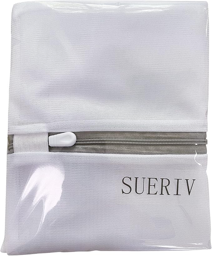 SUERIV Laundry Mesh Bag-Heavy Duty Mesh Laundry Bags,Laundry Bags Mesh Wash Bag for Washing Machine-Supper Zipper Net Laundry Bag for Travel,Lingerie,Sweater,Garment,Undergarment 4(24Inch×24Inch)