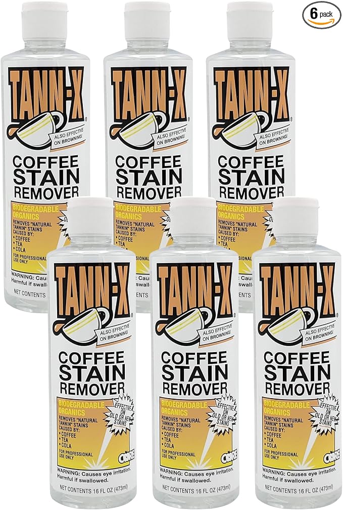 Tann-X Coffee Stain Remover for Carpet and Upholstery, Pint (6 Pack)
