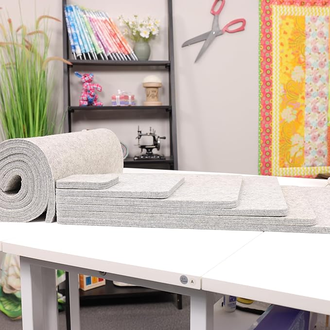 Wool Pressing Mat - Ironing Pad for Quilting & Sewing | Premium 100% New Zealand Felted Wool, by Sew Creative (17" x 17")