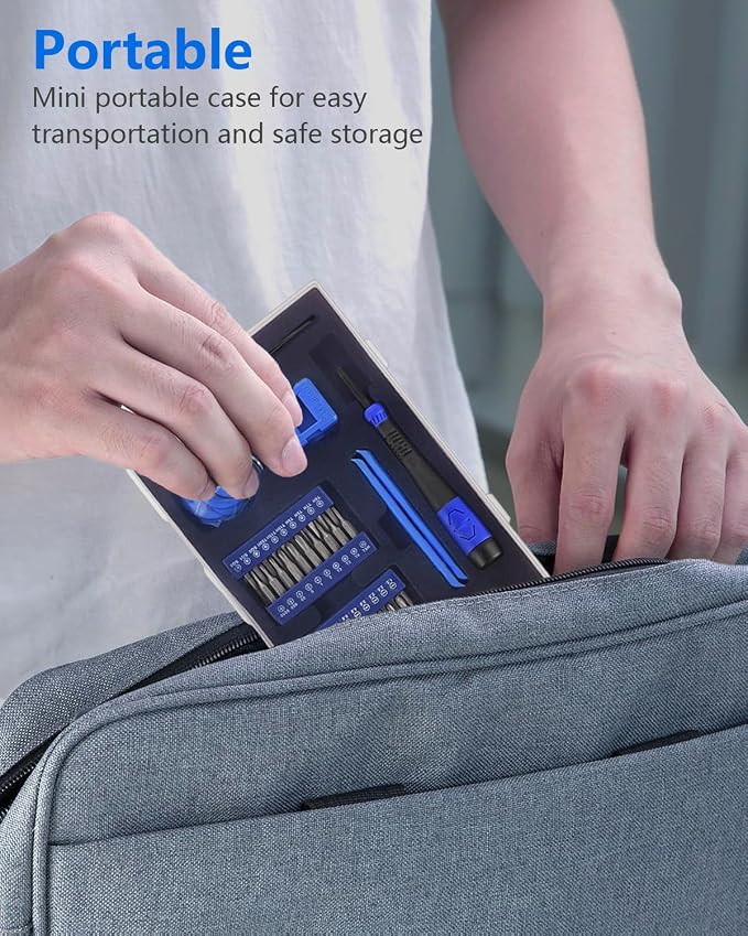 Electronics Precision Screwdriver Set: 50PCS Multi-Function Tool Kit, Foam Insert Storage & Ergonomic Handle, and Replaceable Screwdriver Bits for Computer Laptops and Phone Repair