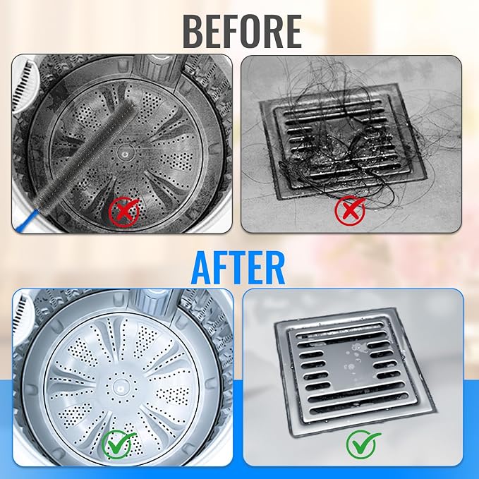 5 Pack Dryer Vent Cleaner Kit, Extra Long Flexible Brushes for Lint, Pet Hair & Dust, Refrigerator Coils, Home Washers, Sinks & Drains