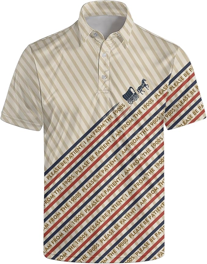 Polo Shirts for Men Moisture Wicking Mens Polo Shirts Patriotic Shirts for Men