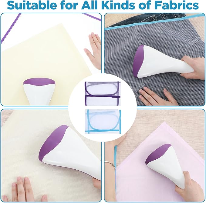 2 Pcs Pressing Cloth For Ironing Mat Ironing Cloth To Protect Clothes Scorch Saving Mesh Board Cover Pad High Temp Protective Pressing Pads Iron Insulation Net Fabric For Protect Fabrics(Blue,Purple)