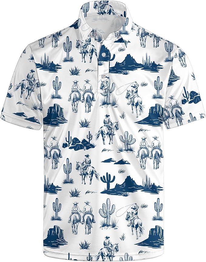 Polo Shirts for Men Moisture Wicking Mens Polo Shirts Patriotic Shirts for Men