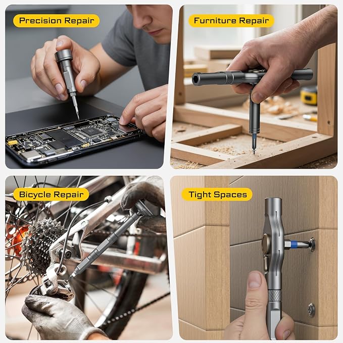 74 in 1 Magnetic Screwdriver Set, Ratchet Screwdriver Set | Detachable Allen Wrench T Handle & Storage Case, Gift for Men & Dad for Furniture, Electronics, Bicycle, DIY