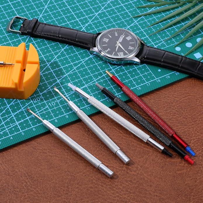 5 Pcs Watch Hands Repair Tool Kit, Stainless Steel Watch Hand Setting Tool, Pusher Set, Pointer Adjustment Tool