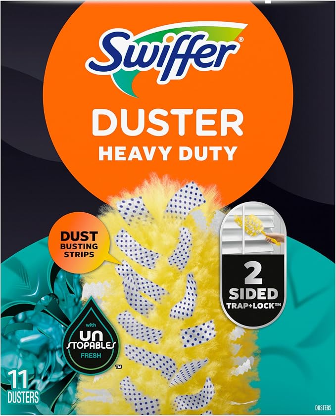 Swiffer Dusters Multi-Surface Heavy Duty Duster Refills, Unstopables Fresh Scent, 11 Count