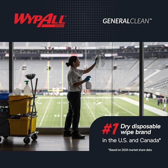 WypAll GeneralClean X60 Multi-Task Cleaning Cloths, 9 x 100 Towels (34770)