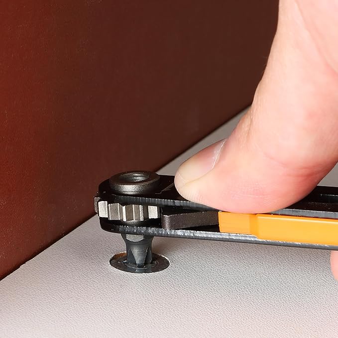 Bates- Mini Ratchet Wrench, 1/4" Magnetic 90 Degree Screwdriver, Low Profile Right Angle Screwdriver for Tight Spaces