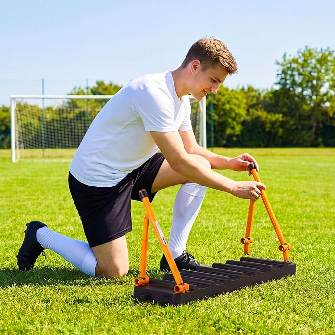 VEVOR Soccer Rebounder Board, Mult-Adjustable Angles Portable Soccer Rebound Wall, Foldable Kickback Board, Soccer Practice Equipment, Ideal for Kids & Adults Passing & Shooting Drills
