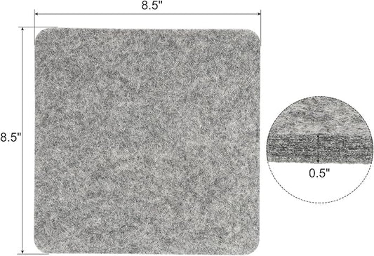PATIKIL Wool Pressing Mat, 8.5" x 8.5" Wool Ironing Pad Blanket 0.5" Thickened Heat Resistant Quilting Ironing Pad for Quilters Sewing Craft, Grey