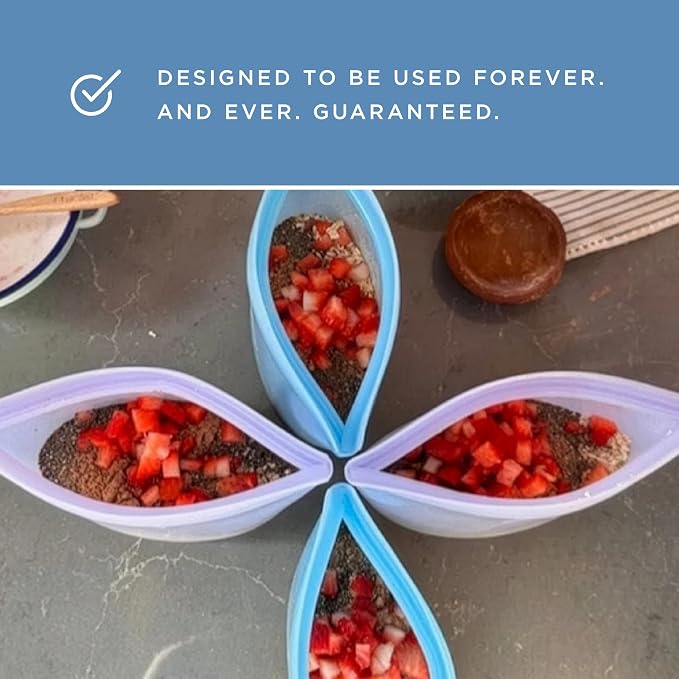 Stasher Premium Reusable Silicone Food Storage Bowl, Lavender, 2-Cup | Food-Safe Silicone, Freezer, Sous Vide, Microwave, Dishwasher, Oven Safe, Meal Prep, Lunch Container, BPA-Free, Eco-Friendly