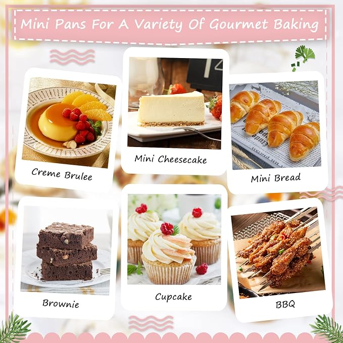 LNYZQUS Mini Cake Pans with Lids 100 Pack,Individual Foil Baking Tins,Disposable Mini Loaf Pans Small Cakes Tin Cupcake Containers for Bake Sale Wedding-White,6.8oz