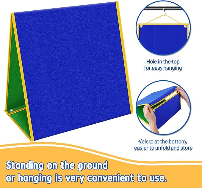 AKAYOK Foldable Felt Board for Toddlers, Double-Sided Flannel Boards Stories for Preschool Learning, Interactive Storytelling & Play, 33" x 12" Portable Felt Letter Board for Home & Classroom Use