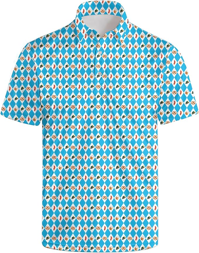 Polo Shirts for Men Moisture Wicking Mens Polo Shirts Patriotic Shirts for Men