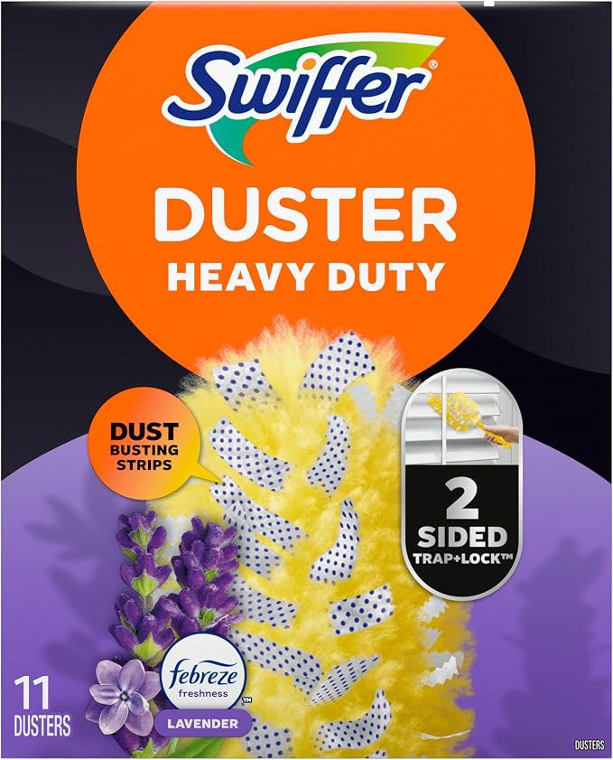 Swiffer Dusters Heavy Duty Multi-Surface Duster Refills for Cleaning, Lavender, 11 Count (Pack of 3)