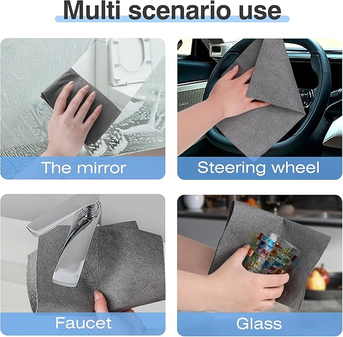 10 Pcs Thickened Magic Cleaning Cloth, Microfiber Cleaning Cloth for Glass