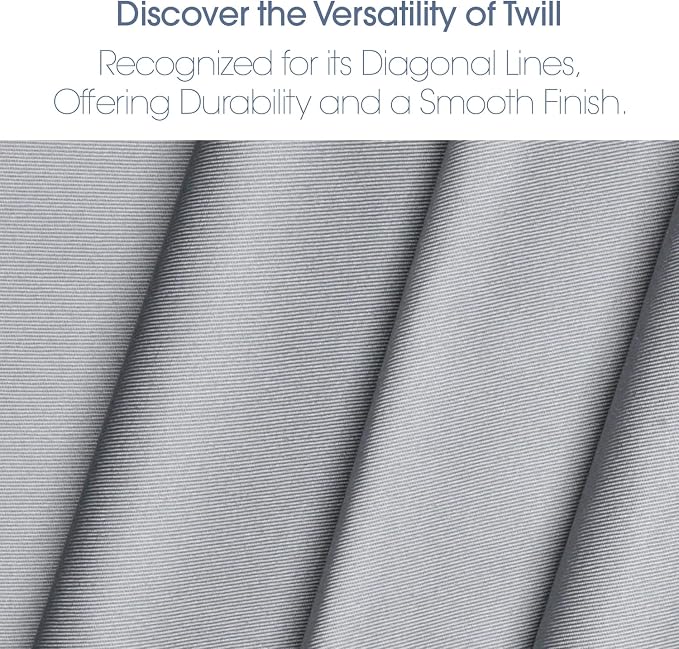 Pico Textiles 20 Yard Bolt Silver Poly Cotton Twill Fabric | 60" Wide, 65% Polyester / 35% Cotton, Medium Weight, Perfect for Pants, Jackets, Skirts and Work Uniforms, Sold by the Yard