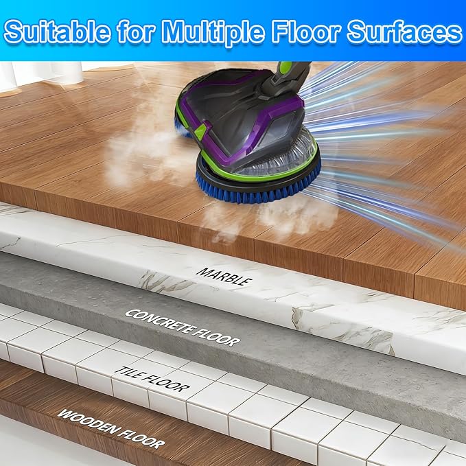 2 Pack Upgraded Mop Pad Replacement Brush Compatible with Bissell Spinwave Steam Mop 20393、20399、23159、23157、3897A、 2124、3712 Professional Cleaning and Polishing for Deep Cleaning Hard Floors (Blue)