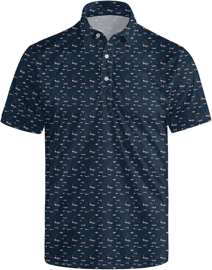 Polo Shirts for Men Moisture Wicking Mens Polo Shirts Patriotic Shirts for Men