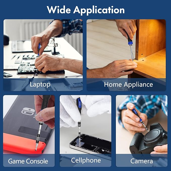 XOOL 200 in 1 Precision Screwdriver Kit, Electronics Repair Tool Magnetic Driver Kit with 164 Bits, Flexible Shaft, Extension Rod for Computer, iPhone, Laptop, PC, PS4, Xbox, Nintendo