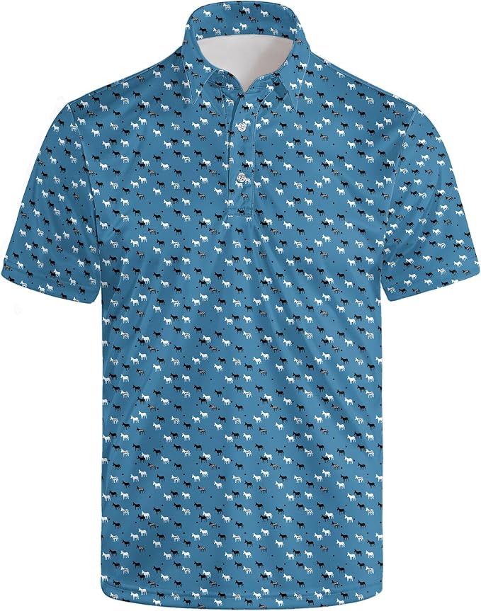 Polo Shirts for Men Moisture Wicking Mens Polo Shirts Patriotic Shirts for Men