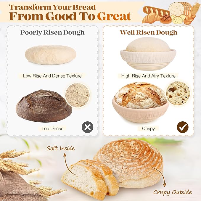 Sourdough Starter Kit, Sourdough Bread Baking Supplies, Sourdough Kit Home and Kitchen, Sour Dough Starter Kits, Sourdough Jar, Bread Proofing Basket, Sourdough Bread Basket, Sour Dough Kit Tools