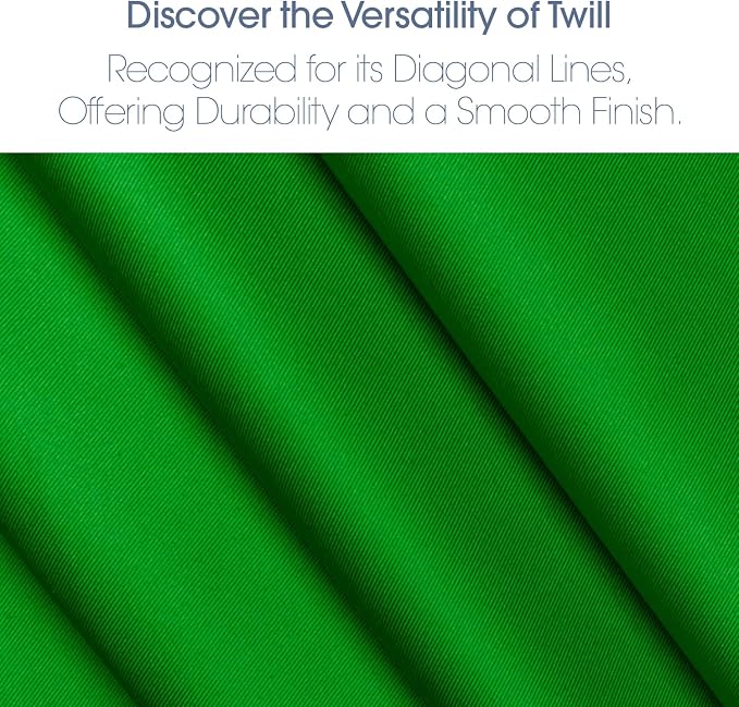 Pico Textiles 15 Yard Bolt Kelly Green Poly Cotton Twill Fabric | 60" Wide, 65% Polyester / 35% Cotton, Medium Weight, Perfect for Pants, Jackets, Skirts and Work Uniforms, Sold by the Yard