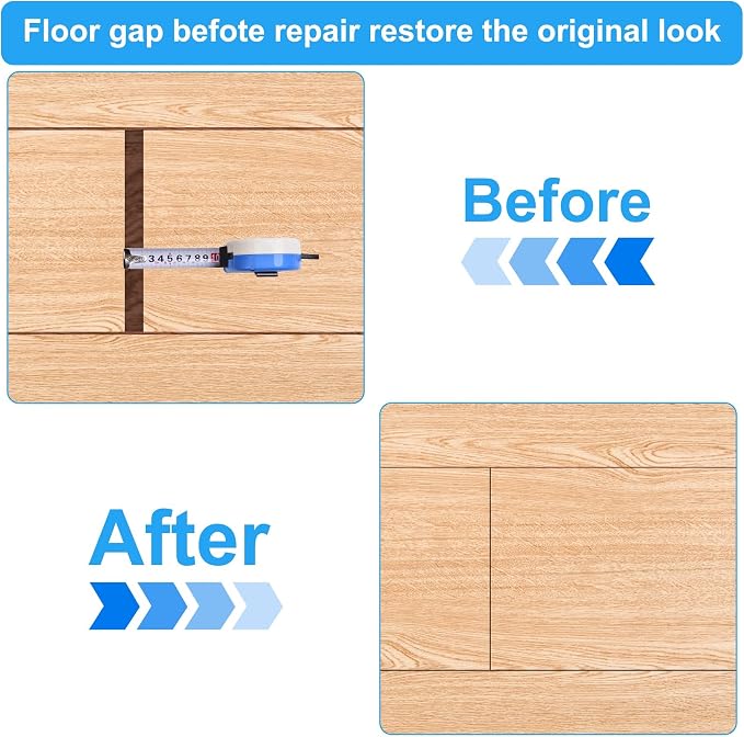 FCHO Floor Gap Fixer Tool for Laminate Floor Gap Repair Include Suction Cup and Mallet (Can't use on scraped surface floor)-Yellow Kit | Vinyl Floor Gap Repair Tool With Suction Cup Mallet Can't use on scraped surface floor, Smooth Surface Use