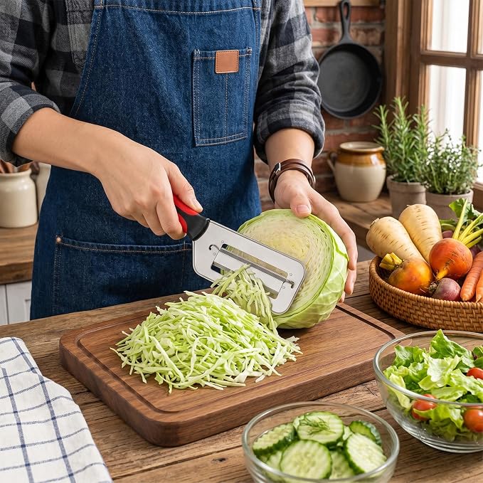 Cabbage Shredder for Coleslaw Sauerkraut Cabbage Slicer Cutter | Cabbage Peeler Lettuce Shredder Lettuce Knife Cabbages Graters, For Kitchen Vegetable Fruit Slicer Mandoline Slicers