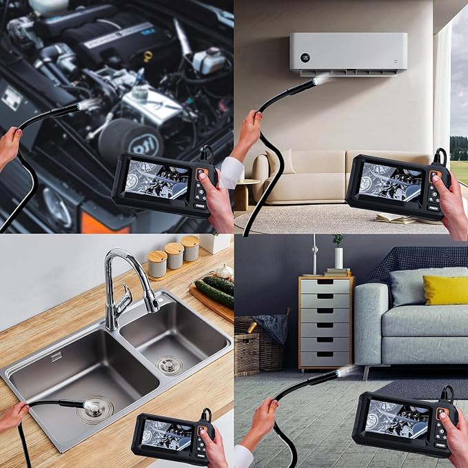 Daxiongmao Endoscope Camera with Light, 1080P HD Borescope, IP67 Waterproof Snake Camera – Ideal for Inspecting Walls, Vents, Automotive Engines, Pipes – A Great Gift Tool for Men (50ft)