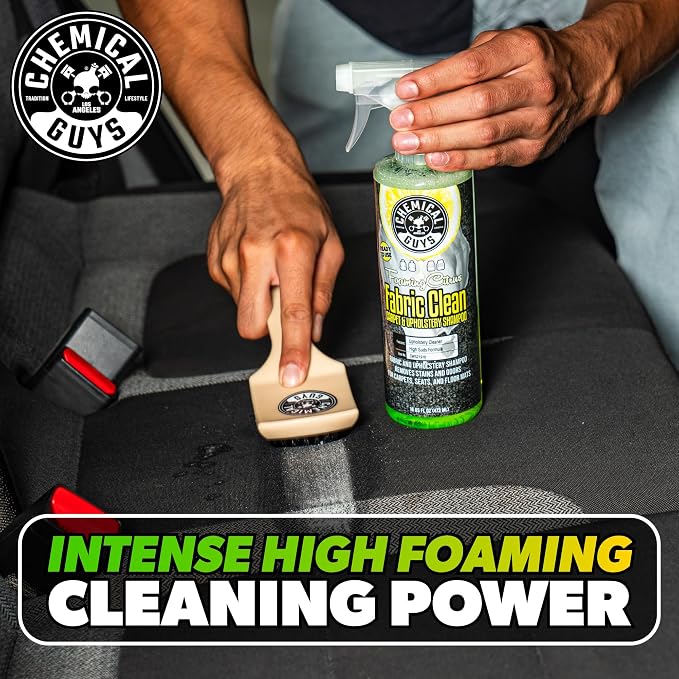 Chemical Guys, Citrus Fabric & Carpet Cleaner Spray with Brush Kit, 16 oz | With heavy duty nifty interior brush, citrus scent kit, fabric spray and interior brush combo kit, ready for immediate use